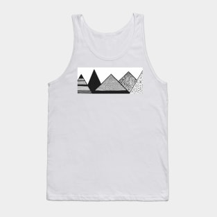 Mountains abstract pattern monochrome Tank Top